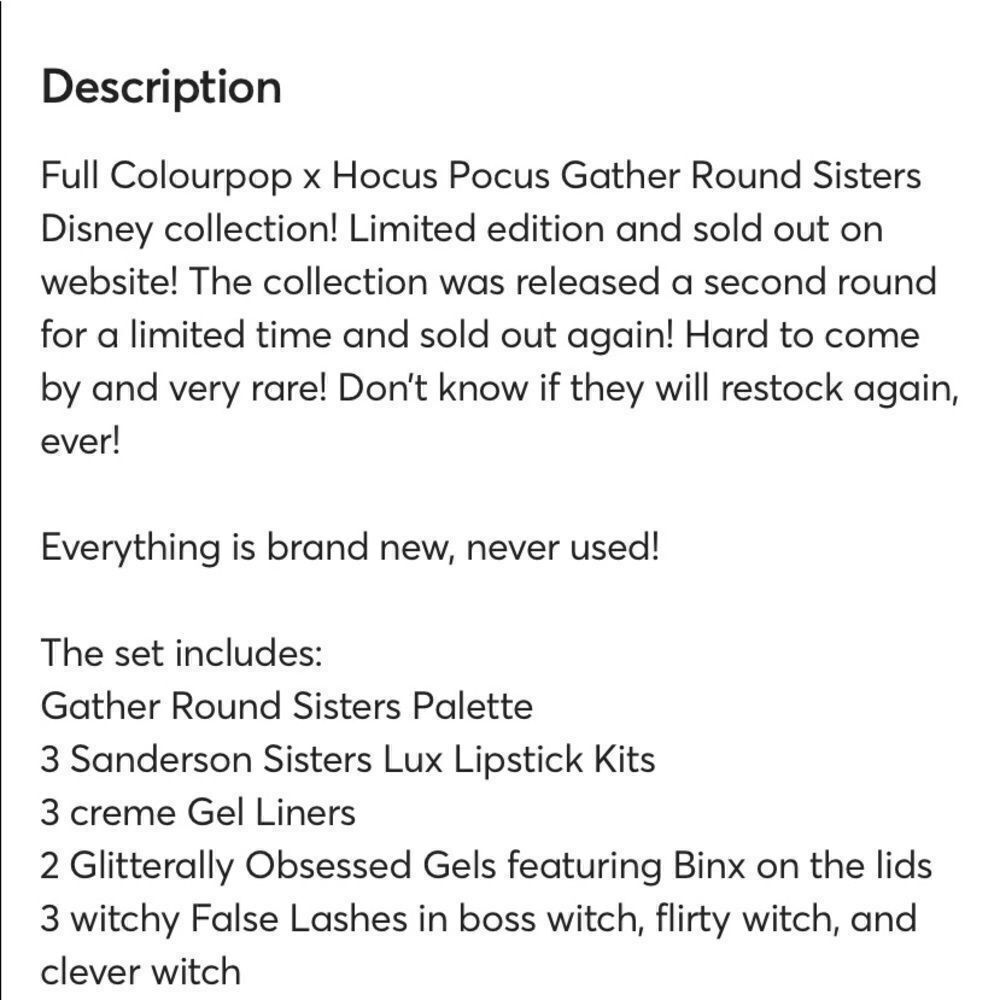 Hocus pocus makeup set  - Picture 4 of 5
